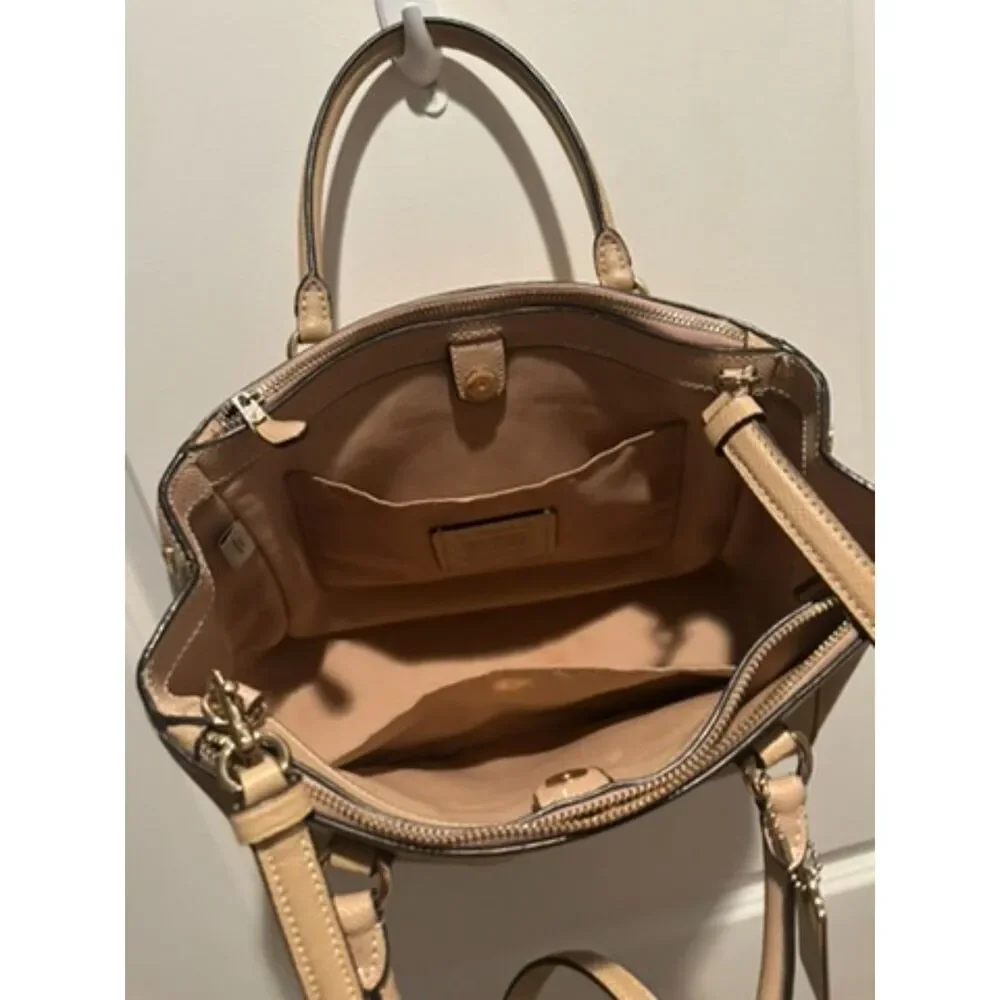 Coach Nude Leather Large Surrey Carryall Women's Purse - Picture 7 of 12